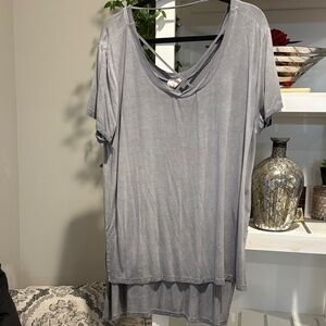 Elegant Slate Women's Short Sleeve Top